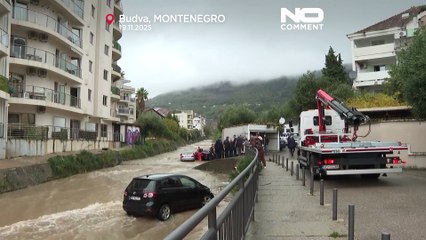 Monténégro: des inondations emportent des voitures après de fortes pluies