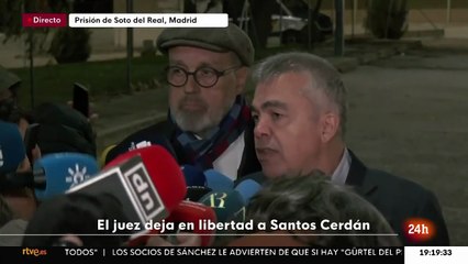 Santos Cerdán, al salir de la cárcel