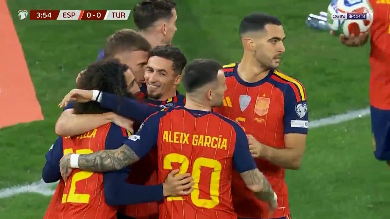 اهداف مباراة اسبانيا وتركيا 2 2 تصفيات كاس العالم