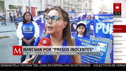 Marchan en Av. Juárez por el Día del Hombre en apoyo a presos inocentes