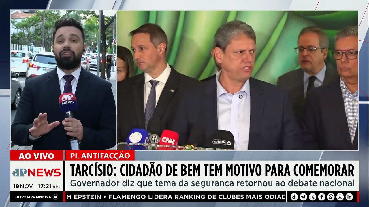 Tarcísio sobre PL Antifacção: “Cidadão de bem tem motivo para comemorar”