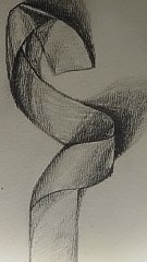 Still life drawing, still life shading objects, how to draw a realistic ribbon