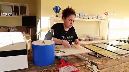 Kırşehirli çift hurda camları sanata dönüştürüyor