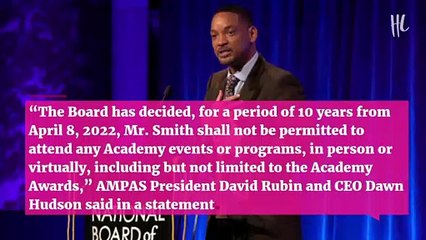 Will Smith Is Banned From The Oscars For 10 Years As Punishment For Chris Rock Slap