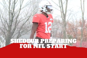 Shedeur Sanders gears up on the field for his first NFL start as Cleveland rallies behind him