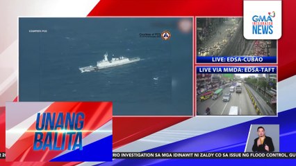 2 China Coast Guard vessel, namataan malapit sa Bajo de Masinloc; isang unidentified naval vessel, nakita malapit sa Zambales | Unang Balita