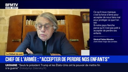 Propos du chef d’état-major des Armées : “C’est inapproprié”, estime Gilbert Collard, président de l’association Alternative France