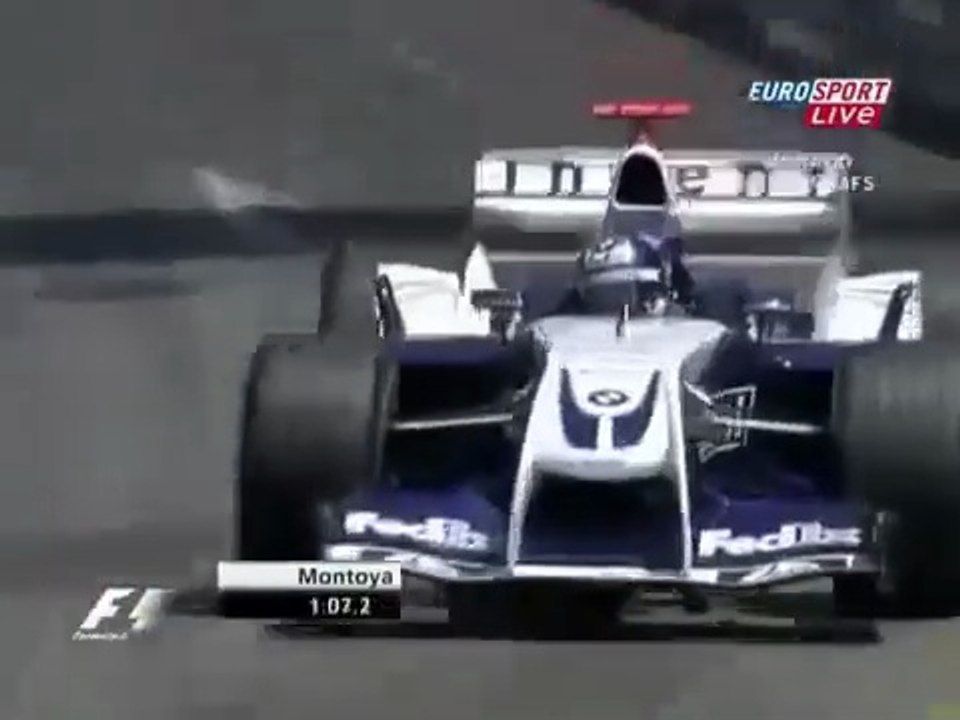 F1 – Juan Pablo Montoya (Williams BMW V10) lap in pre-qualifying – Monaco 2004