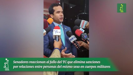 Senadores reaccionan al fallo del TC que elimina sanciones por relaciones entre personas del mismo sexo en cuerpos militares
