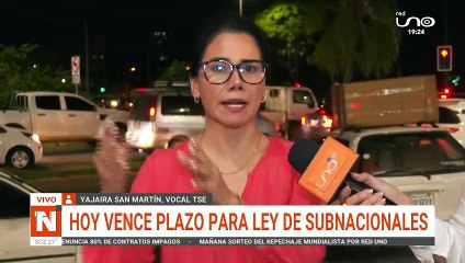HOY VENCE PLAZO PARA SUBNACIONALES