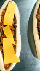 Panini with marinated chicken, spicy sauce, and cheddar #Panini #SpicyChicken #Cheddar #GrilledSandwich #DeliciousFood