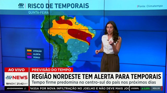 Previsão do Tempo: Região Nordeste tem alerta de temporais e chuvas fortes