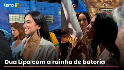 Dua Lipa acompanha Sabrina Sato em ensaio da Unidos de Vila Isabel