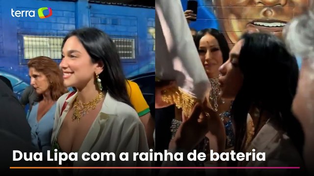 Dua Lipa acompanha Sabrina Sato em ensaio da Unidos de Vila Isabel