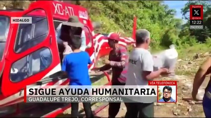 Continúa la ayuda humanitaria en Hidalgo tras lluvias y derrumbes del mes pasado