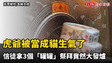 虎爺被當成貓生氣了 信徒拿3個「罐罐」祭拜竟然大發爐