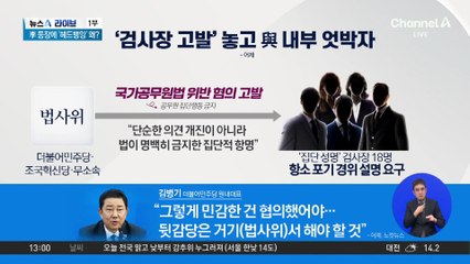 與 법사위, 검사장 18명 고발…당 지도부는 몰랐다?