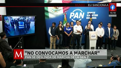 Presidente del PAN dice que su partido no convocó a los jóvenes a la marcha de la Generación Z