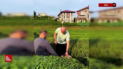 Rize'de dev çay bardağıyla yapılan çekim olay oldu