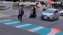 差點沒命！新竹學生跑過馬路險挨撞 誰有責任引熱議