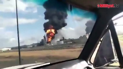 Venezuela'da petrol tesisinde şiddetli patlama! Bölgeden alevler yükseliyor