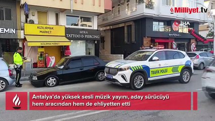 Yüksek sesli müzik zevki pahalıya patladı! Hem araç gitti hem ehliyet