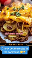 Cheesy beef & potato Casserole