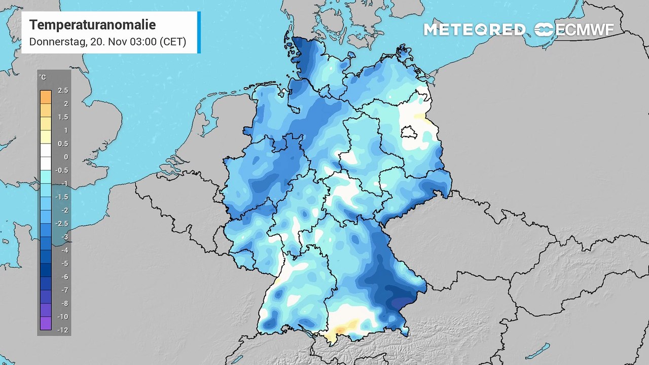 Deutschland zu kalt! Nach der Rekordwärme vor einigen Tagen ist es nun in Deutschland deutlich zu kalt!