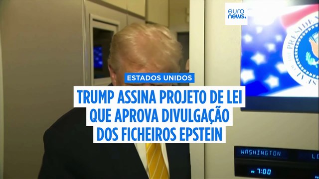 Trump assina projeto de lei que aprova a divulgação dos ficheiros de Epstein