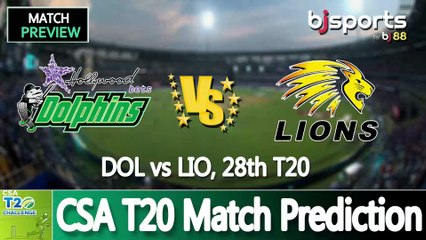 CSA T20 2025 | Dolphins vs Lions 28th T20 Match Preview |