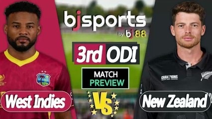 West Indies vs New Zealand 2025 | WI vs NZ  3rd ODI Match Preview |