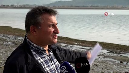 Kuraklıktan sonra fokur fokur kaynamaya başlayan Sapanca Gölü havadan görüntülendi