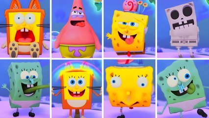 Spongebob SquarePants Titans of the Tide All Idle Animations (PS5)