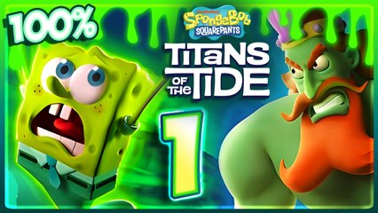 Spongebob Titans of the Tide 100% Walkthrough Part 1 (PS5) Goldfish Island