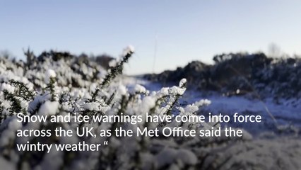 Snow and ice warnings come into force amid ‘tricky travel conditions’