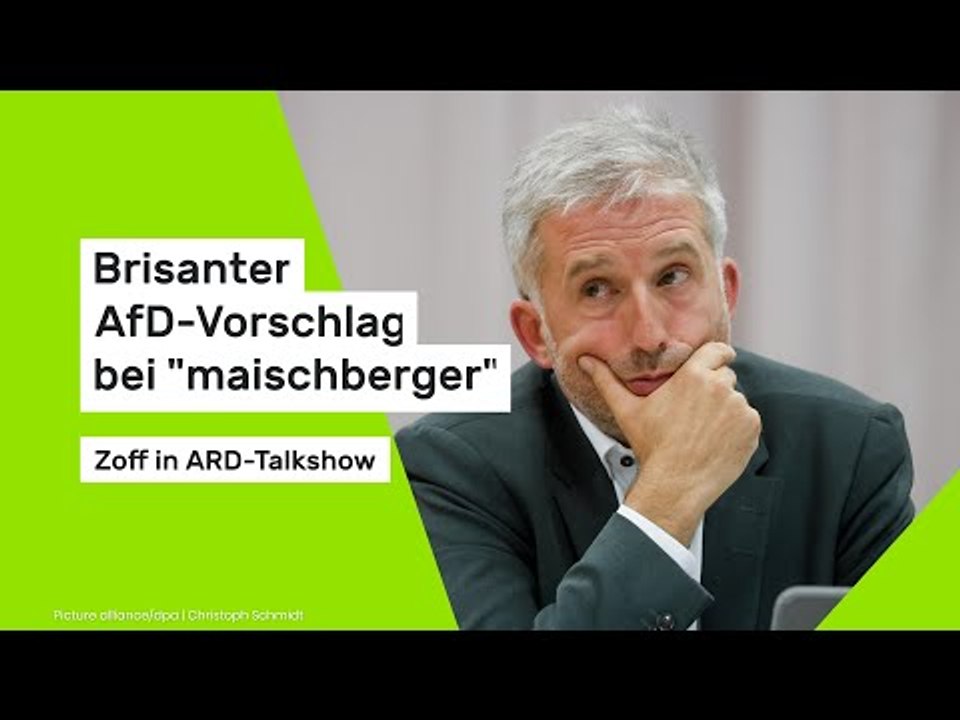 Boris Palmer: Brisanter AfD-Vorschlag bei 'maischberger' - Zoff in ARD-Talkshow