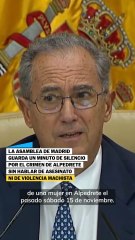 La Asamblea de Madrid guarda un minuto de silencioa por el crimen de Alpedrete sin hablar de violencia machista ni asesinato
