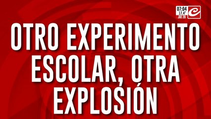 Otro experimento escolar, otra explosión, otra estudiante quemada... ¿hasta cuándo?