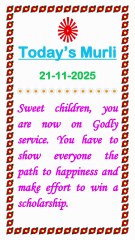 🇲🇰 Essence of Today’s Murli 21 November 2025 English in Male Voice| BRAHMA KUMARIS