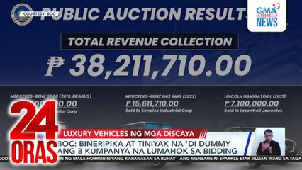 7 sa 13 luxury vehicles ng mga Discaya na kinumpiska ng Customs, ipinasubasta; 3 ang na-bid | 24 Oras