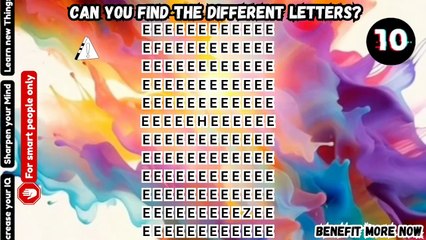 Can you find the different Letters? (P.8) 🔤