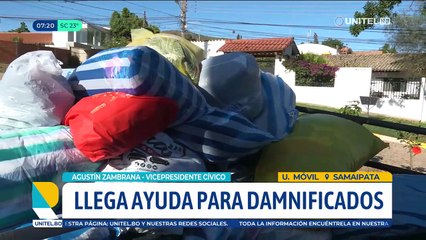 Comité Cívico de Santa Cruz entrega ayuda humanitaria a Samaipata