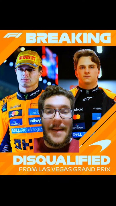 LES McLAREN DISQUALIFIÉES À LAS VEGAS !Les vérifications techniques ont démontré que le plancher des deux voitures était trop usé !Énorme bouleversement au championnat : Verstappen est à égalité avec Piastri et seulement à 24 points de Norris !