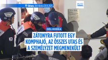Zátonyra futott egy nagy komphajó Dél-Koreában