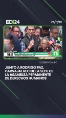 Junto a Rodrigo Paz, Carvajal recibe la sede de la Asamblea Permanente  de Derechos Humanos