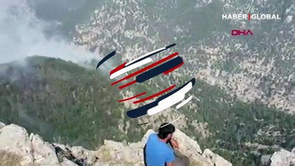 Mersin'deki orman yangını 2. gününde de devam ediyor: Havadan ve karadan müdahale sürüyor