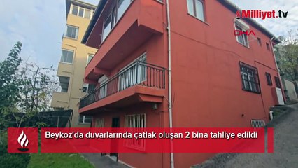 Beykoz'da duvarlarında çatlak oluşan 2 bina tahliye edildi