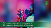 Gonzalo cumple años… y sus seguidores lo proclaman “¡Mi presidente!” en spot musical
