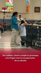 👵 Tras pedir por la salud de su abuela hace más de 5 años, un joven cumplió su promesa a la Virgen: se arrodilló y entregó su cabello en agradecimiento, luego de que ella venciera el cáncer.