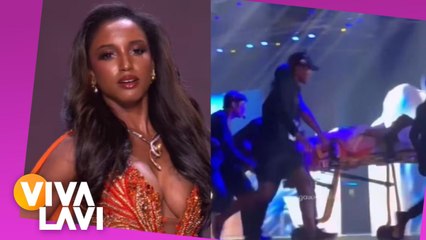 Miss Jamaica sufre aparatosa caida durante Miss Universo 2025